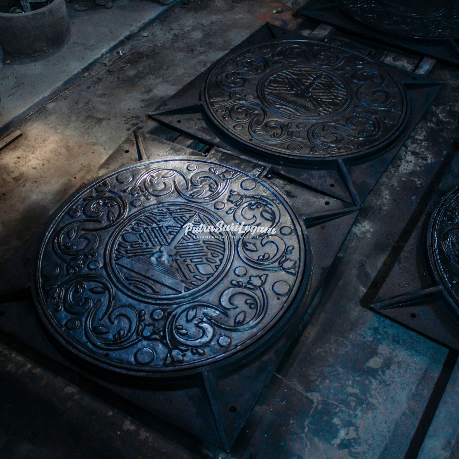 Manhole cover.